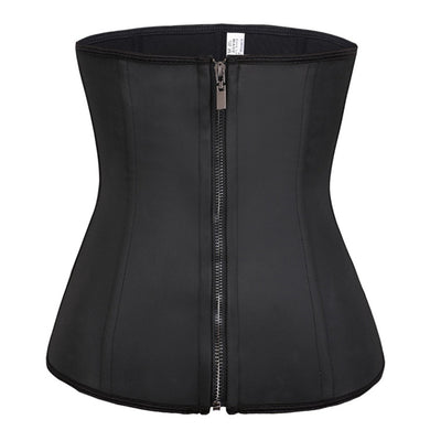 XXS-6XL Women Latex Rubber Waist Trainer Body Shaper Hook Zipper Bustiers Waist Cincher Tops Slimming Shapewear Girdle Slim Belt