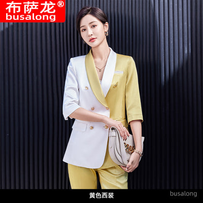 Spring and Summer Half SleeveOLBusiness Suit Fashion Casual Formal Wear Women's Temperament Slim-Fitting Work Clothes Business W