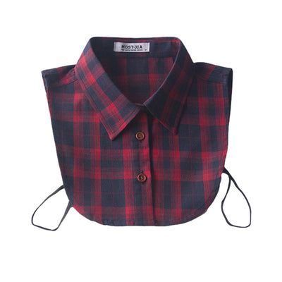 Fake Neck Multifunctional Decorative Blouse Collar British style cotton plaid all-match universal shirt fake collar shirt fake