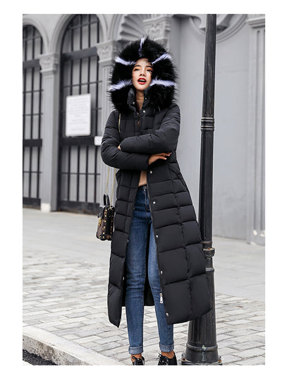 2021 New Women Winter Cotton Jacket Long Outer Hooded Coat Warm Jackets Black Vintage Plus Size Outwear Invierno Abrigos AC143