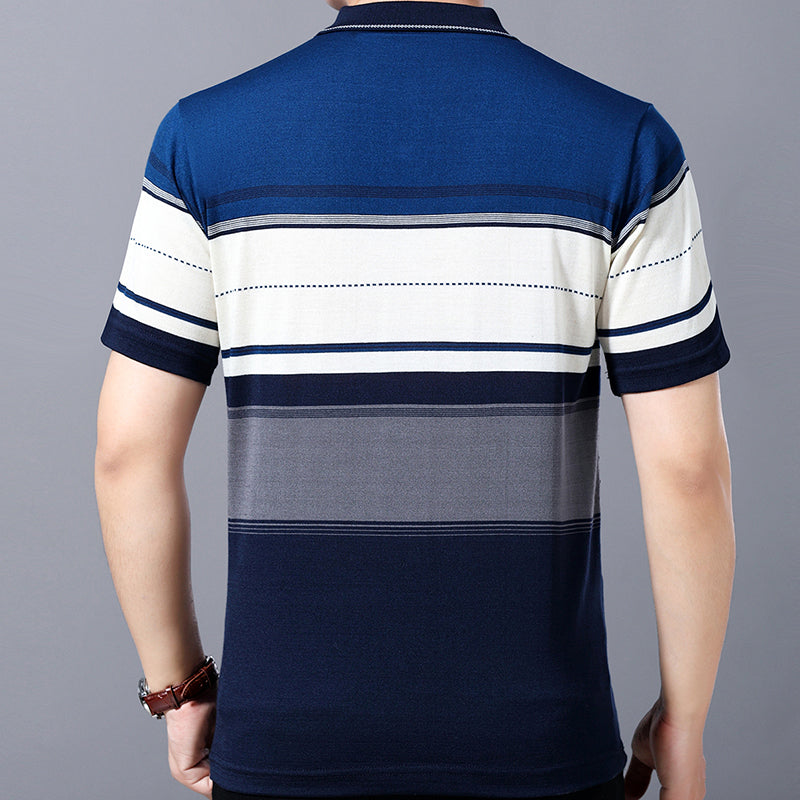2022 HOT Brand Casual Summer Striped Short Sleeve Polo Shirt Mens Polos Tee Shirts Men Poloshirt Jersey Luxury Dress Fashions