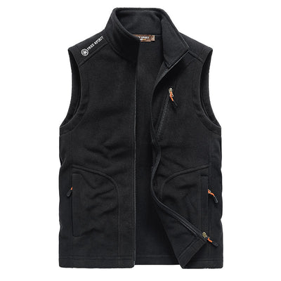 2022Autumn And Winter Plus Fleece To Keep Warm Polar Fleece Waistcoat Vest Outdoor Tooling Fleece Waistcoat Trendy Jacket Men's