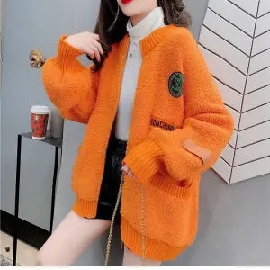 Loose Casual Sweater Coat Women Clothes 2021 Spring And Autumn Korean Fashion Knitwear Cardigans Streetwear Top Sueters De Mujer
