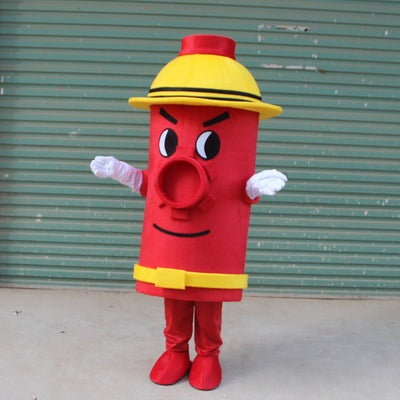 Fire Hydrant Fire Plug Fire Cock Mascot Costume Adult Cartoon Character Suit Fancy Dress Christmas Cosplay Mascot
