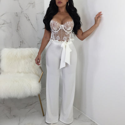 Zaggin 2021 Autumn Hot Women Solid 5-color High Waist Ruffles Waist Long Pants Sexy Lady Lace-up Wide Leg Long Pants with Belt