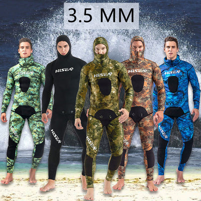 3.5MM Neoprene Camouflage Underwater Hunting Wetsuit Hooded Men Scuba Snorkel Spearfishing Surfing Jumpsuit Diving SwimEquipment