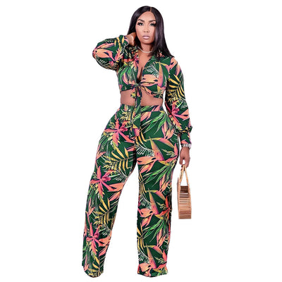 Professional Leisure Plus Size Women Clothing Two Piece Set 3x African Clothes for Womens Simple Printing Wholesale Dropshipping