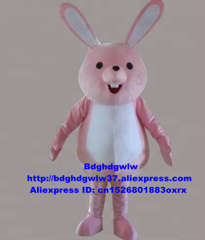 Pink Easter Osterhase Hare Mascot Costume Adult Cartoon Character Business Promotion Marketing Promotions zx2571