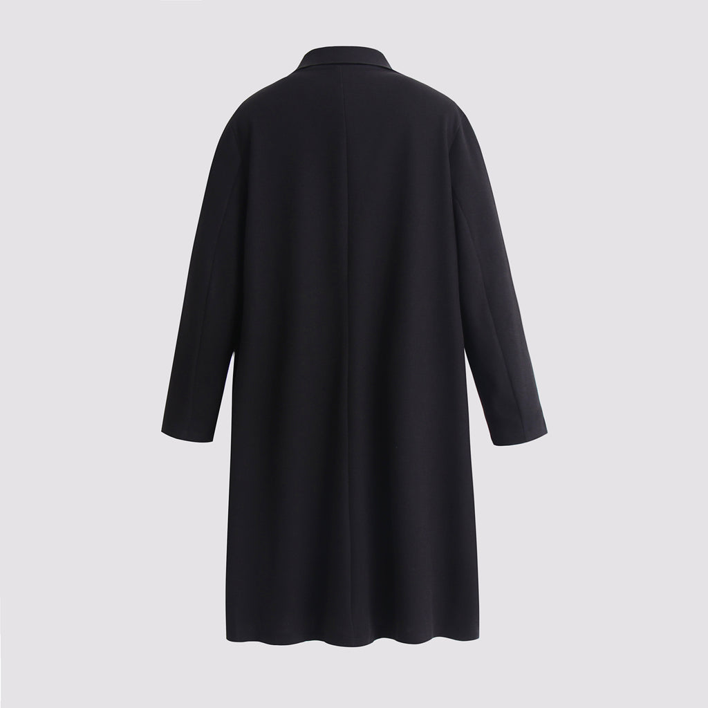 Plus Size 4xl Winter Autumn Coats for Chubby Women 2022 Black Overcoat Turn-down Collar Button Elegant Vintage Long Outerwear