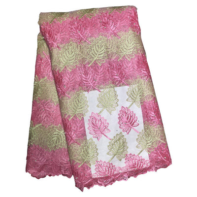 New Design Stones French Lace Ace Fabric Party/wedding Embroidery Lace Fabric 5 Yards