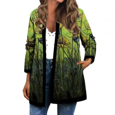 Floral Print Vintage Cardigan Jacket Women Soft Cotton Flax Outerwear Chic Top Coat Women Cardigan veste femme куртка женская