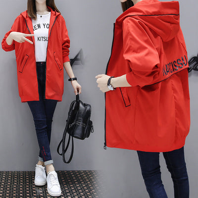 Fashion Long Trench Coats For Women 2021 Spring Autumn Windbreaker Outerwear Female Hooded Coats A1522