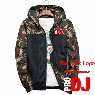 DJ Pioneer PRO 2022 Men's New Splicing Camouflage Hoodies Coats Casual Harajuku Jackets Clothing Windbreaker Coats Outwears Tops