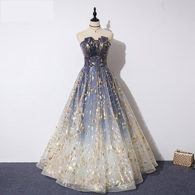 Formal Evening Dress 2021 The Sexy Strapless A-line Party Prom Dresses  Long Plus Size