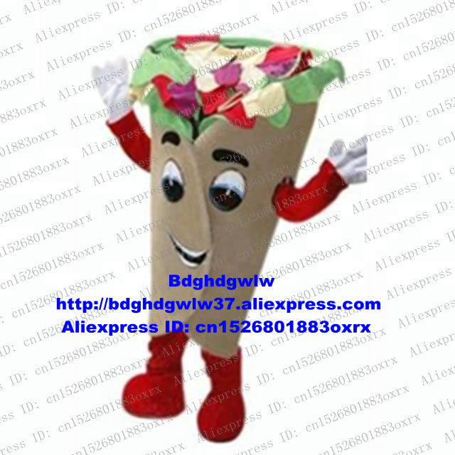 Pancakes Pita Wrap Mascot Costume Adult Cartoon Character Outfit Suit Wore Beautiful Tourist Destination zx2749
