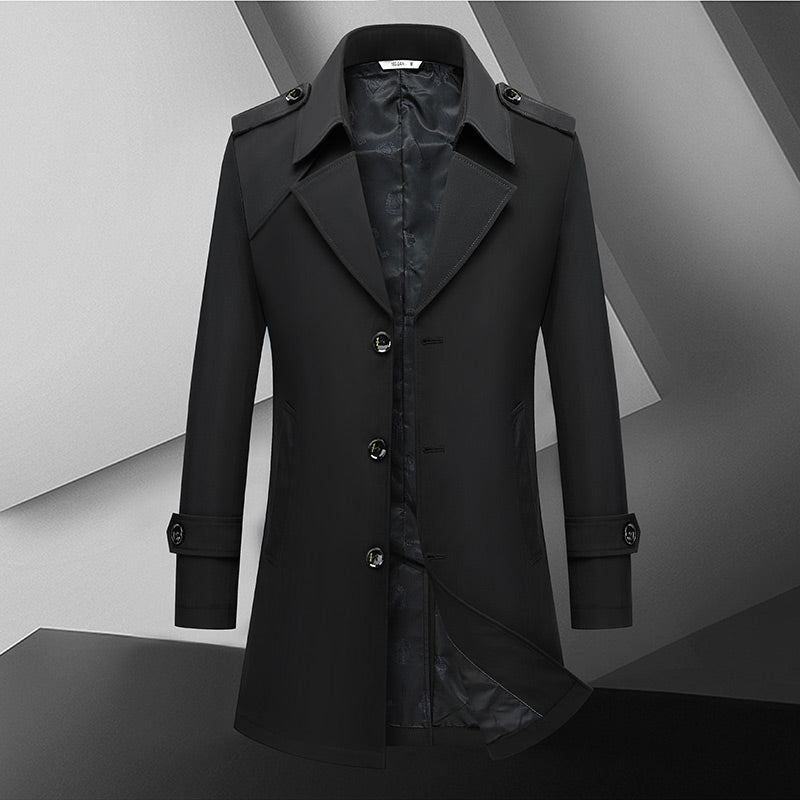 2022 Spring and Autumn New Men&#39;s Fashion Casual Single-Breasted Trench Coat Men&#39;s Business Casual Plus Size High-Quality Coat