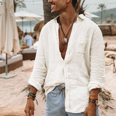 T-shirt Top For Man Turn-Down CollarParty Casual Loose Shirts