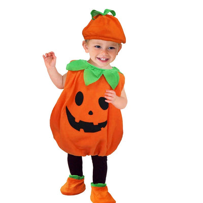 Halloween Boy Baby Girl Jumpsuit Cute Pumpkin Cosplay Costume Birthday Gift Velvet Dress Carnival Suit Carnival Party Costumes