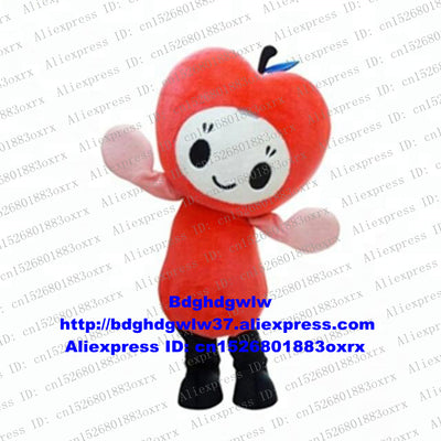 Red Apple Cherry Fruit Fruta Mascot Costume Adult Cartoon Character Suit Artistic Performance Exhibition Exposition zx2573