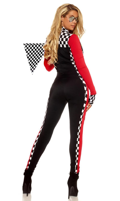 Women Sexy Race Car Jumpsuit Costume Racy Racer Costume sexy halloween costumes