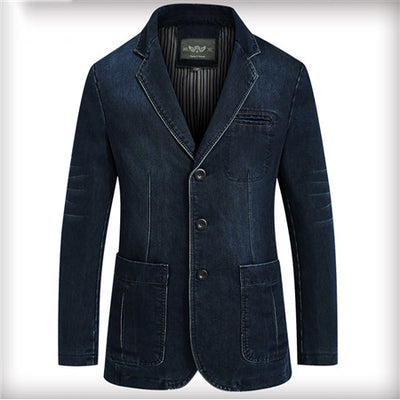 European Style Men 's Denim Jackets Streetwear Brand Design American Style Mens Jeans Suit Jacket and Coat Plus Size 4XL C1591