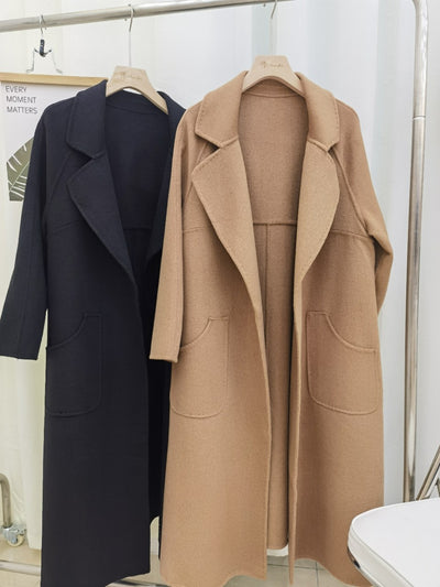 2022 New autumn and winter new fashion wool coat Women Elegant trench Coat large size real woolen Outerwear