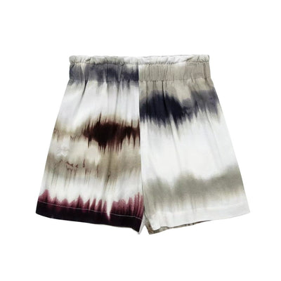 A.D.EAST-Summer new women's fashionable dye printing elastic restoring ancient ways of tall waist shorts-L15Q858140
