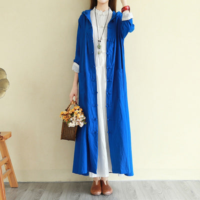Women Linen Jacket Long Robe Traditional Chinese Clothing For Women Retro Cardigan Teaism Wear Casual Outfits Gown Hanfu 10709