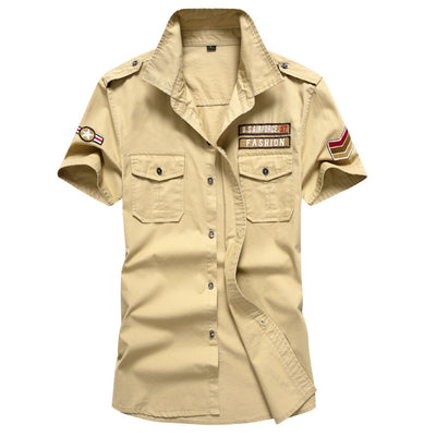 Military Style Mens Shirts 2022 Army Short Sleeve Shirts 100 Cotton Slim Camisa Masculina Imported-china 6xl Plus Size Male Tops